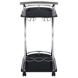 Elfman 2-tier Glass Shelf Metal Bar Cart