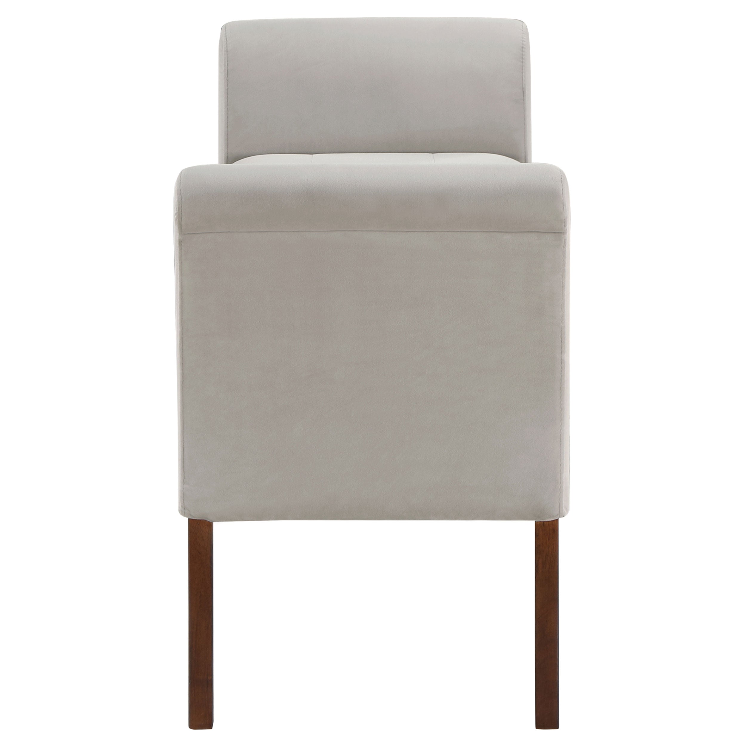 Farrah Velvet Upholstered Rolled Arm Storage Bench