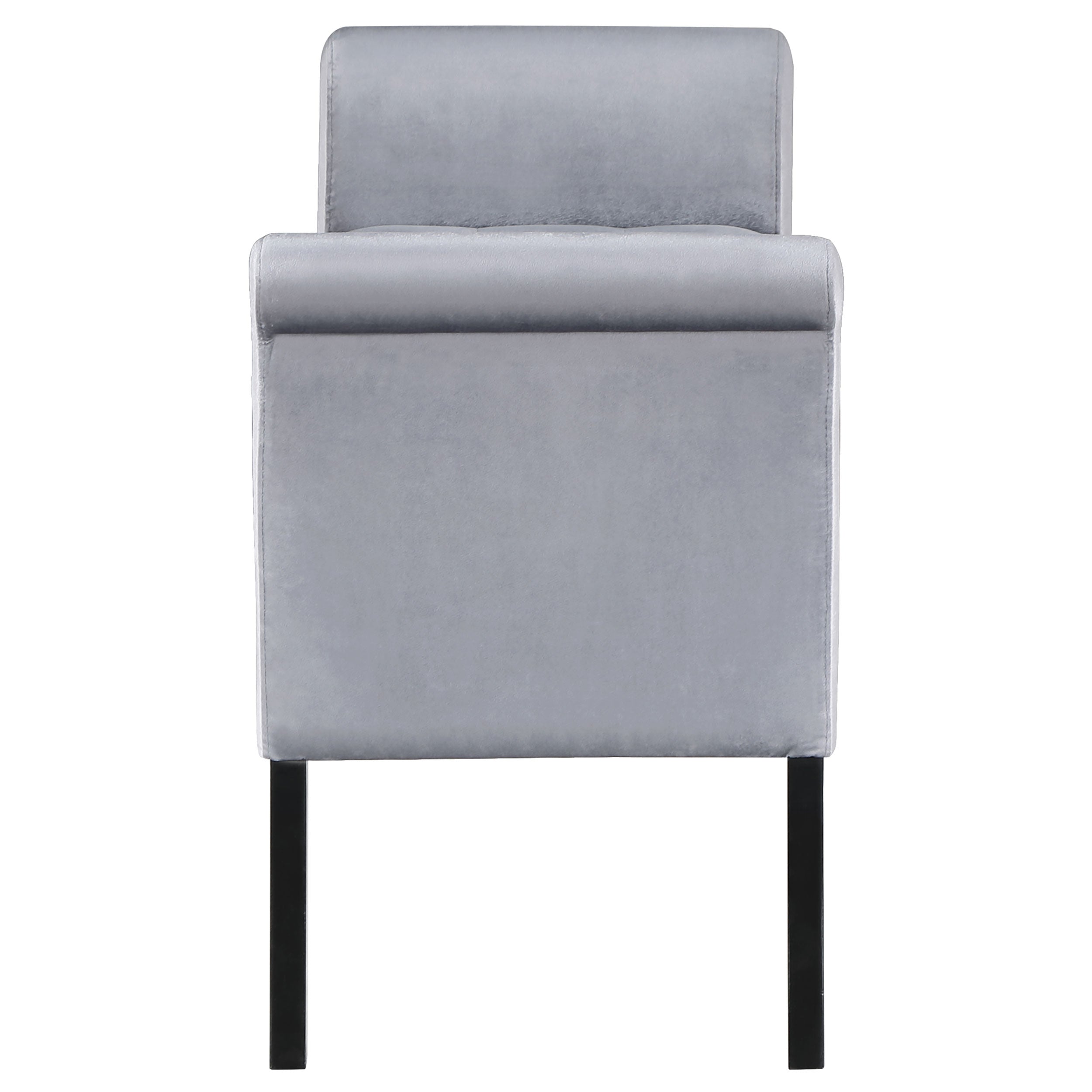 Farrah Velvet Upholstered Rolled Arm Storage Bench