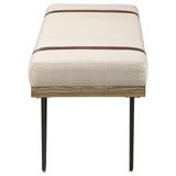 Austin Fabric Upholstered Accent Bench Beige