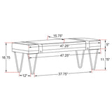Austin Fabric Upholstered Accent Bench Beige