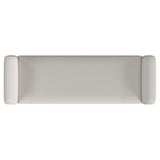 Rex Fabric Upholstered Accent Bench with Armrests Vanilla