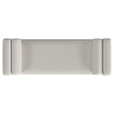 Rosie Upholstered Accent Bench with Armrests Vanilla