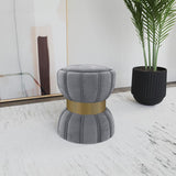 Sora Round Upholstered Ottoman
