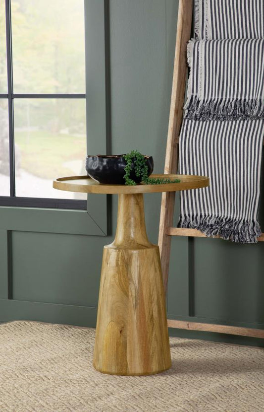 Ixia Round Solid Wood Accent Side Table