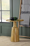 Ixia Round Solid Wood Accent Side Table