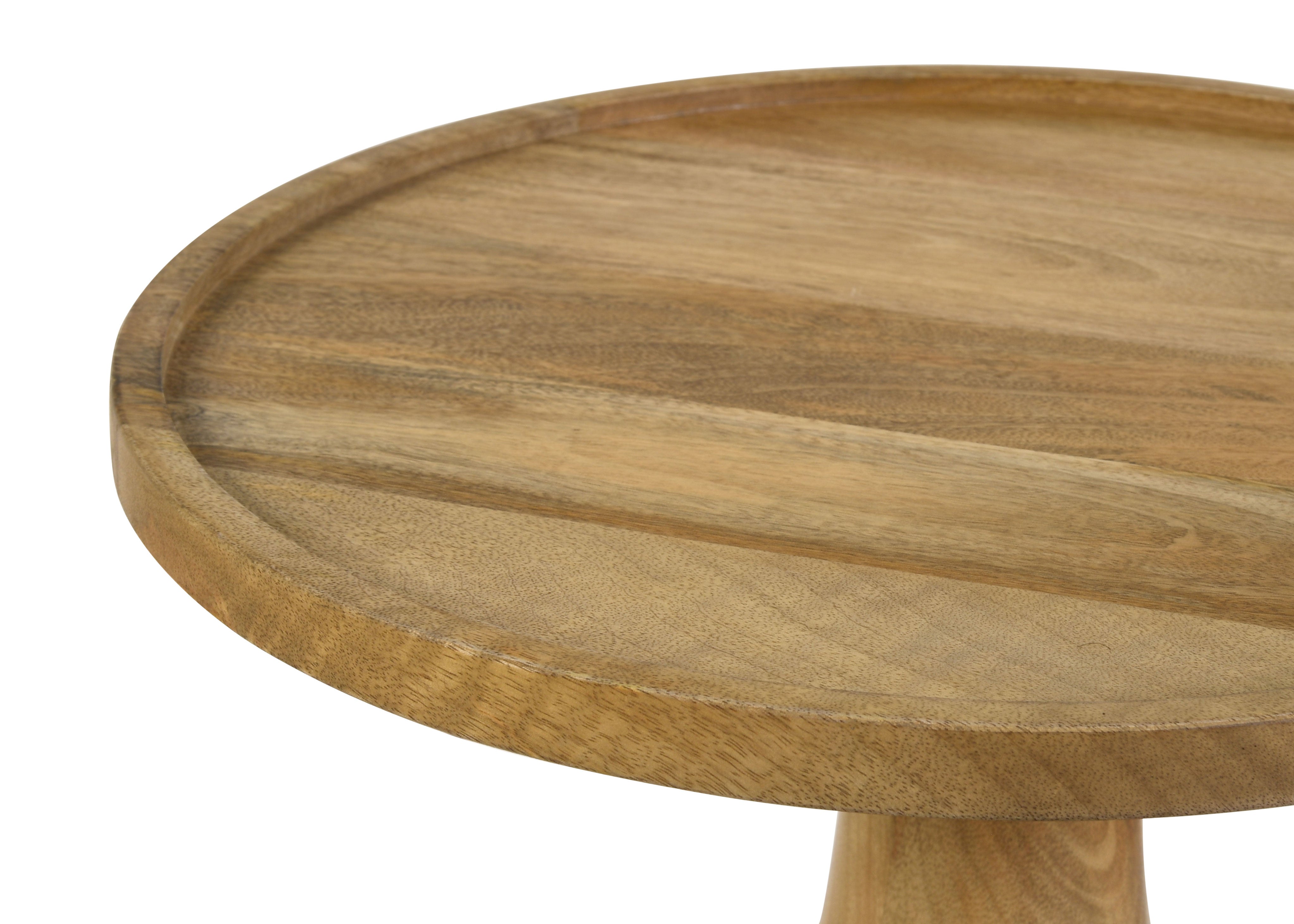 Ixia Round Solid Wood Accent Side Table