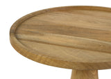 Ixia Round Solid Wood Accent Side Table