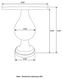 Dianella Round Pedestal Base Accent Side Table