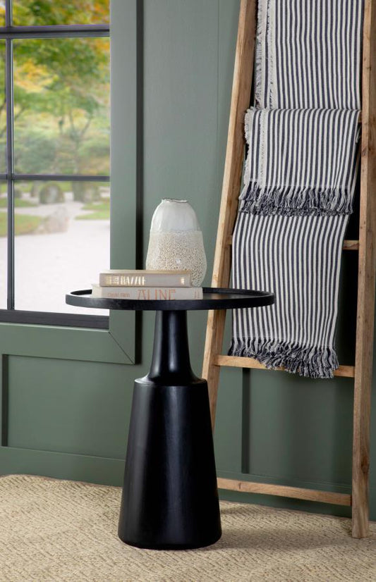 Ixia Round Solid Wood Accent Side Table