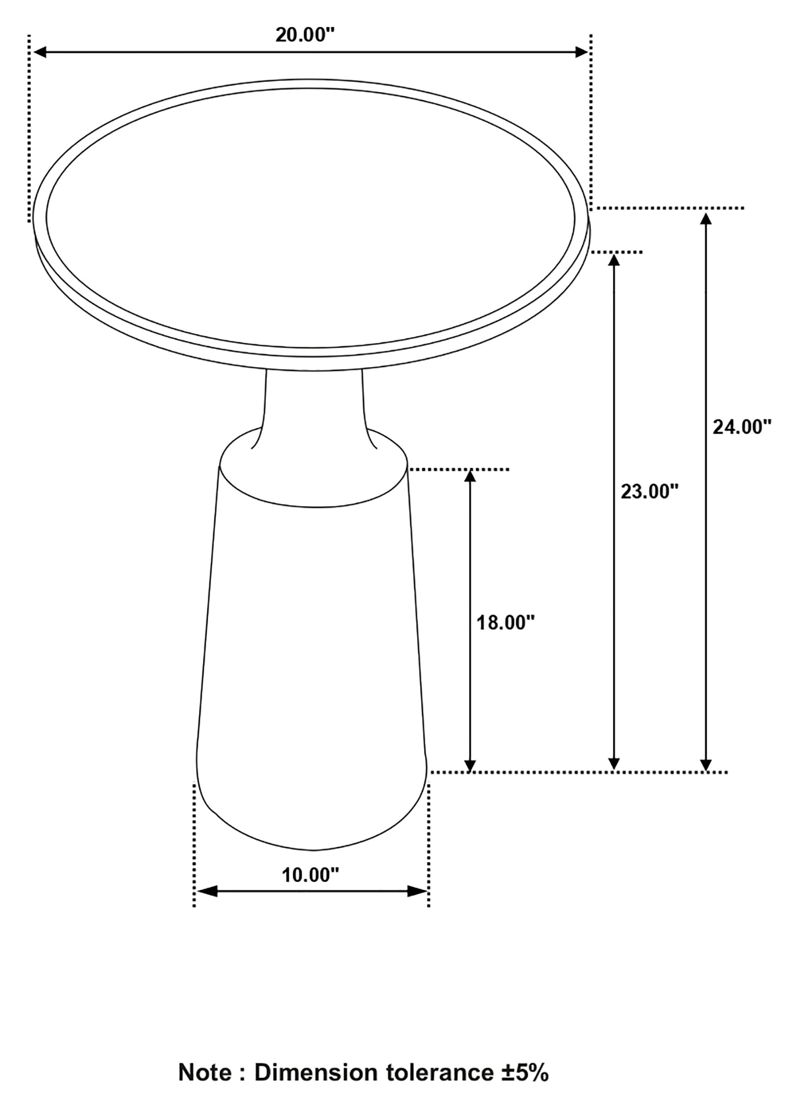 Ixia Round Solid Wood Accent Side Table