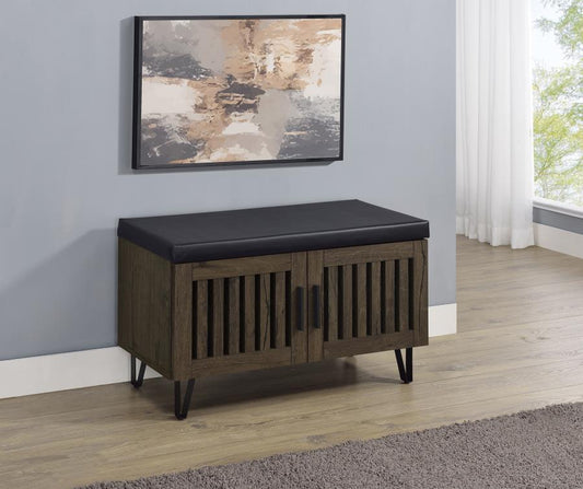 Brixton 2-door Padded Entryway Shoe Storage Bench