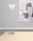Anya 61-inch Hanging Crystal Metal Floor Lamp Chrome