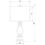 Brie 28-inch Drum Shade Urn Table Lamp Antique Gold