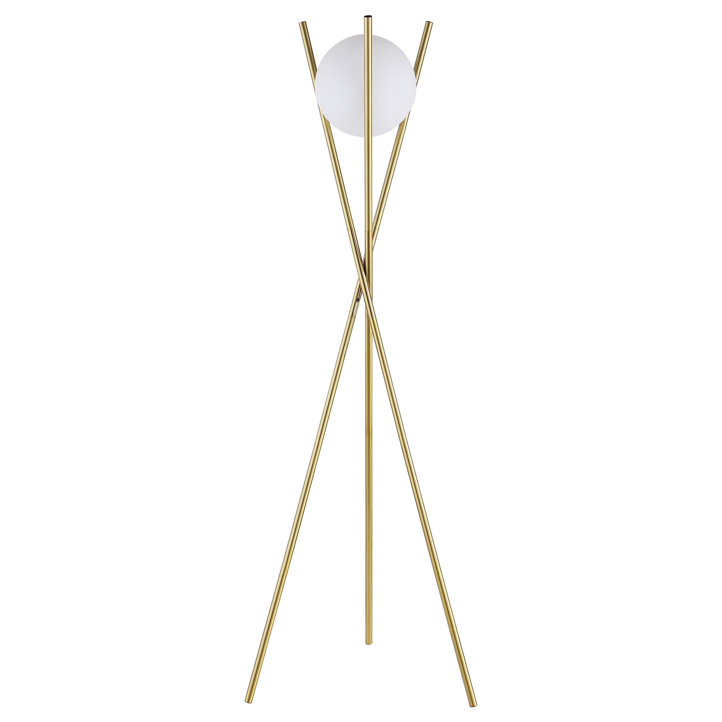 Yamileth 65-inch Spherical Bulb Metal Tripod Floor Lamp Gold