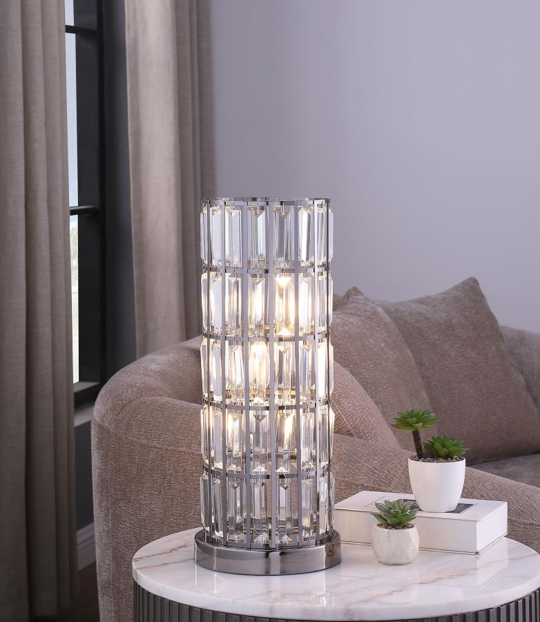 Wanda 20-inch Crystal Shade Bedside Table Lamp
