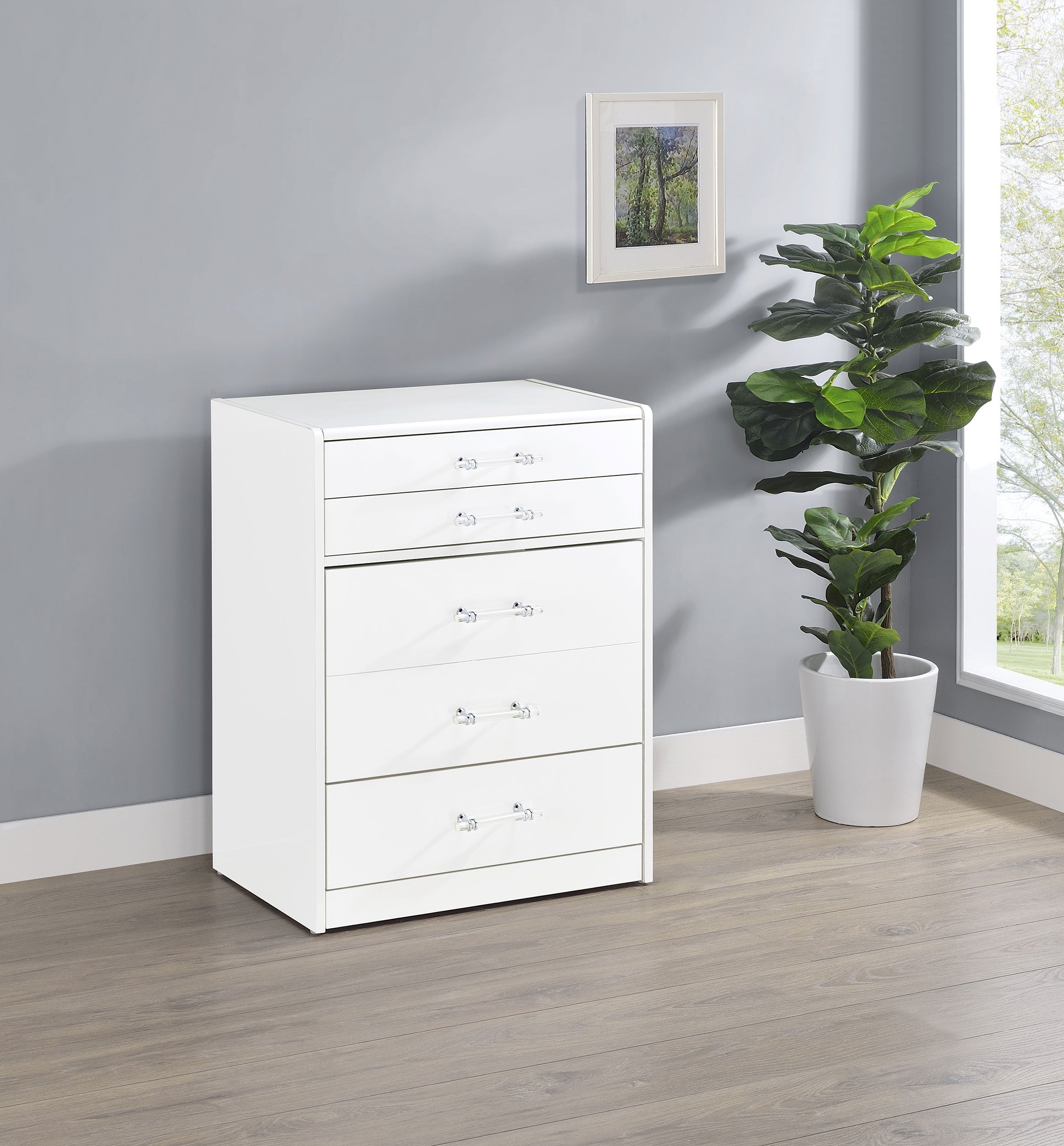 Danbury 3-drawer Makeup Vanity & Stool Set High Gloss