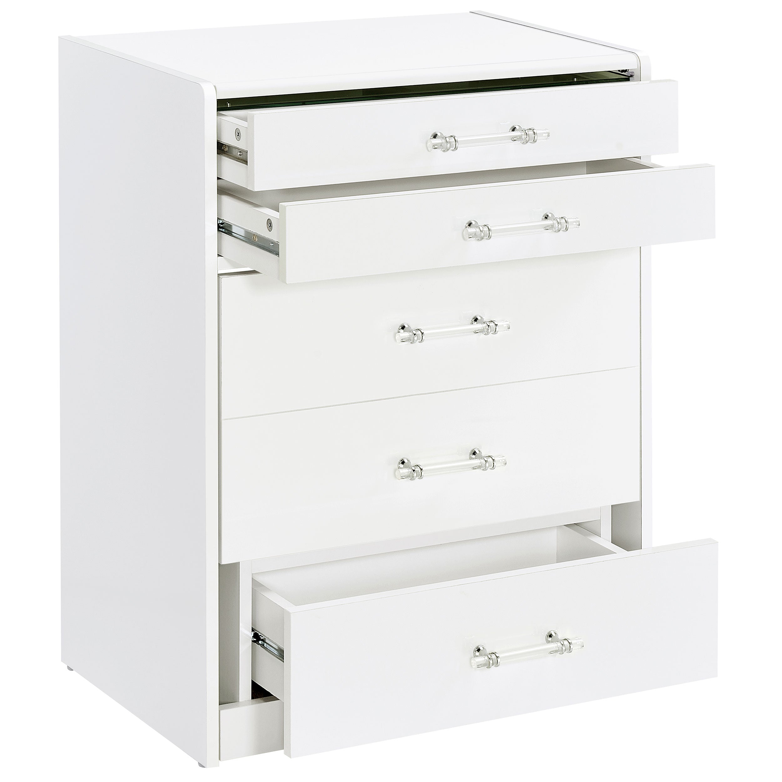 Danbury 3-drawer Makeup Vanity & Stool Set High Gloss