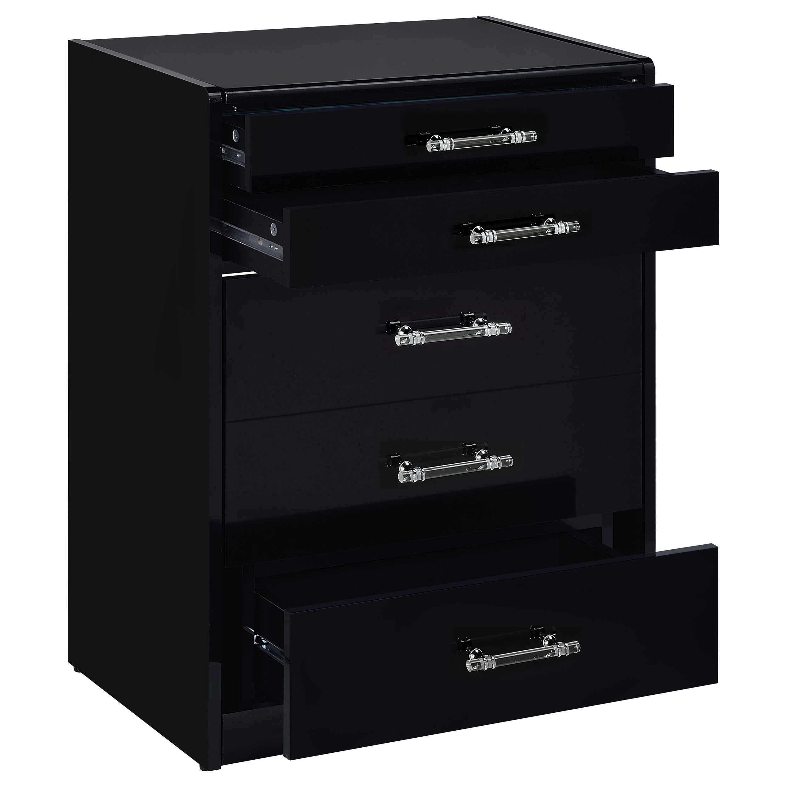 Danbury 3-drawer Makeup Vanity & Stool Set High Gloss