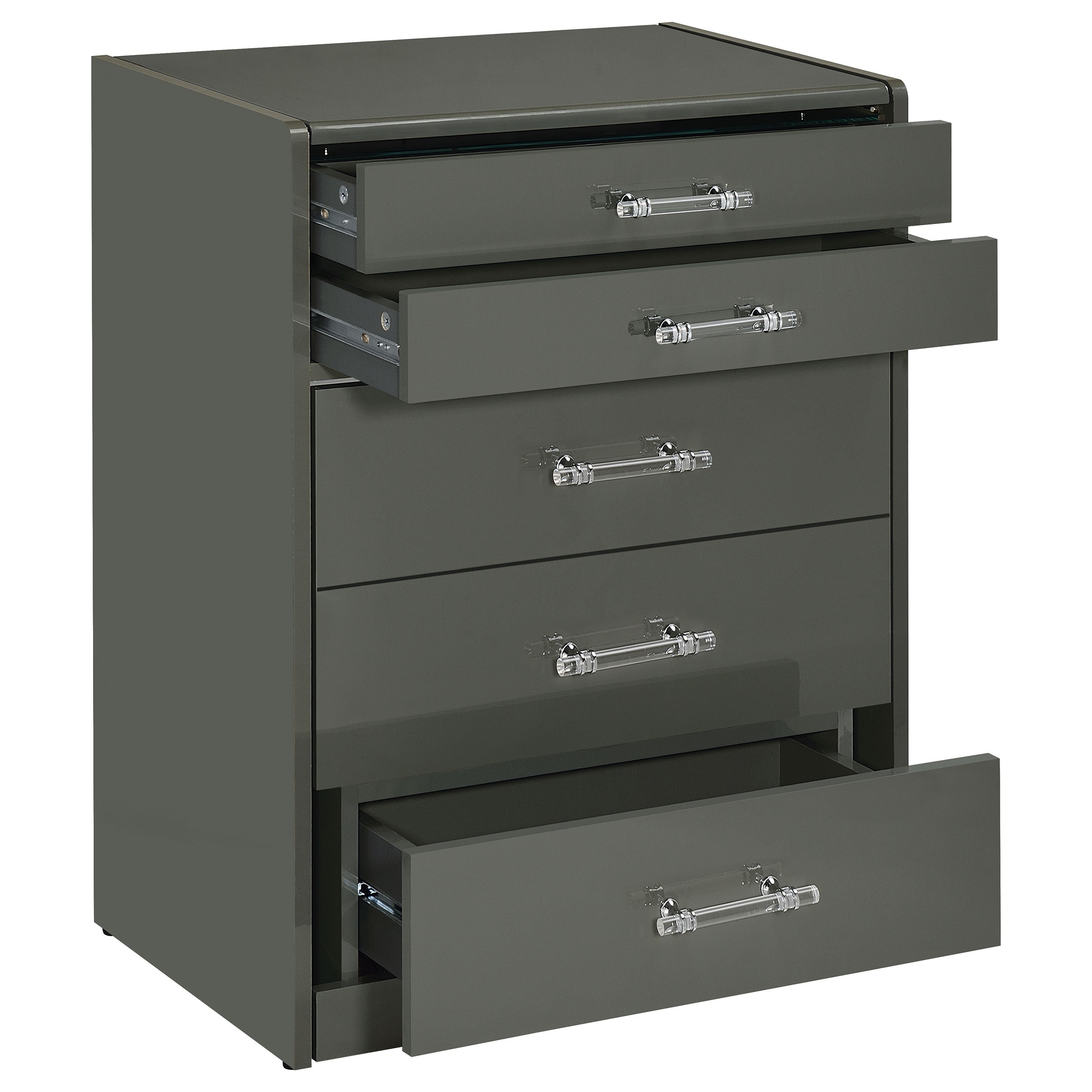 Danbury 3-drawer Makeup Vanity & Stool Set High Gloss