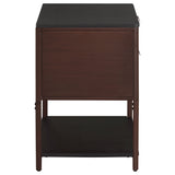 Zimmerlee 2-drawer Side Table with Shelf Rust Brown