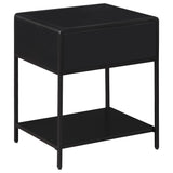 Amherst 1-drawer Radio Weave Cane Metal Bedside Table