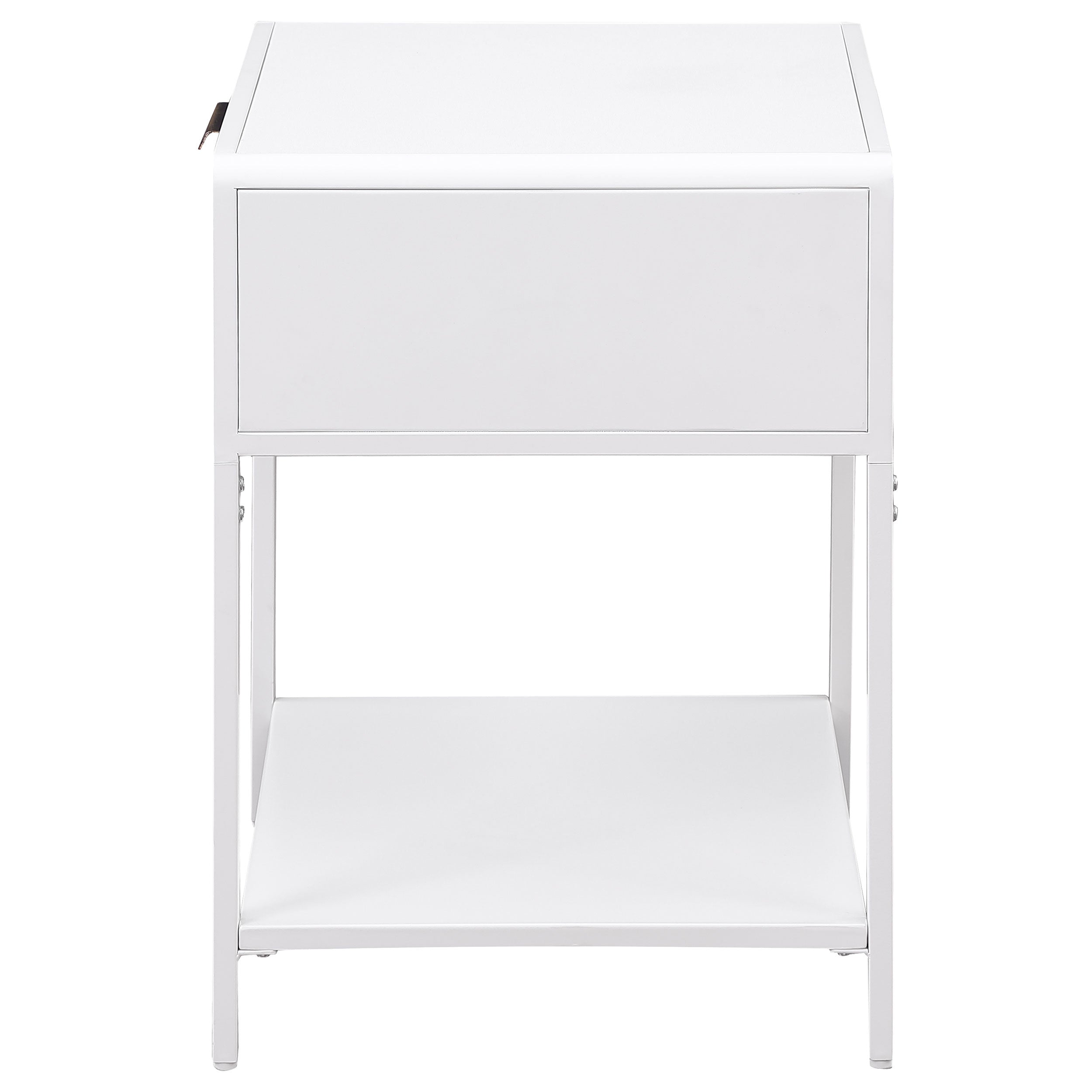 Amherst 1-drawer Radio Weave Cane Metal Bedside Table