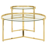 Delia Round Glass Top Nesting Coffee Table