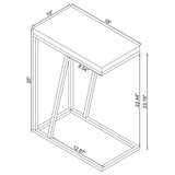 Sergio Engineered Wood C-Shaped Sofa Side Table