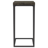 Carly Expandable Engineered Wood C-Shaped Side Table Grey