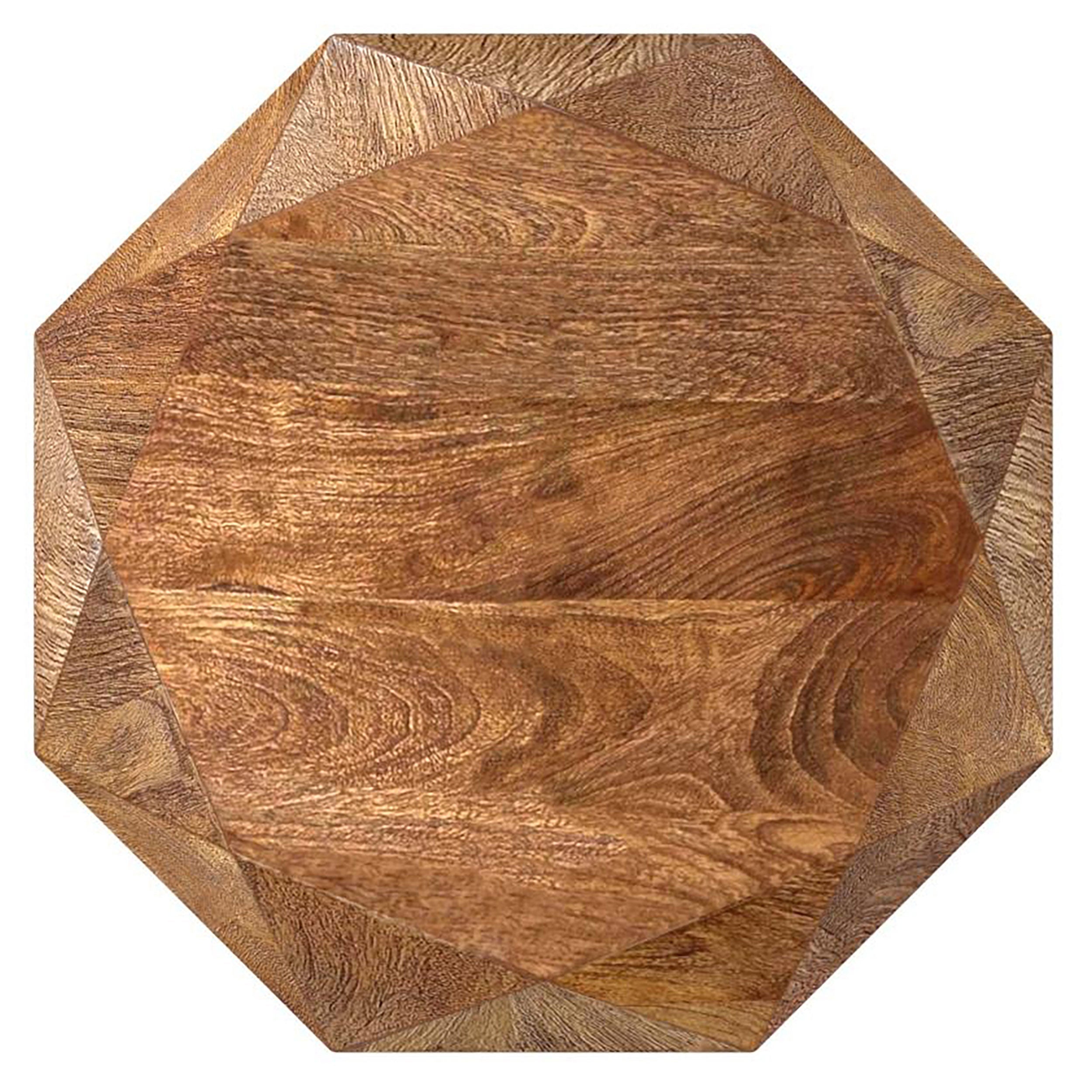 Jacinto Octagonal Solid Wood Side Table