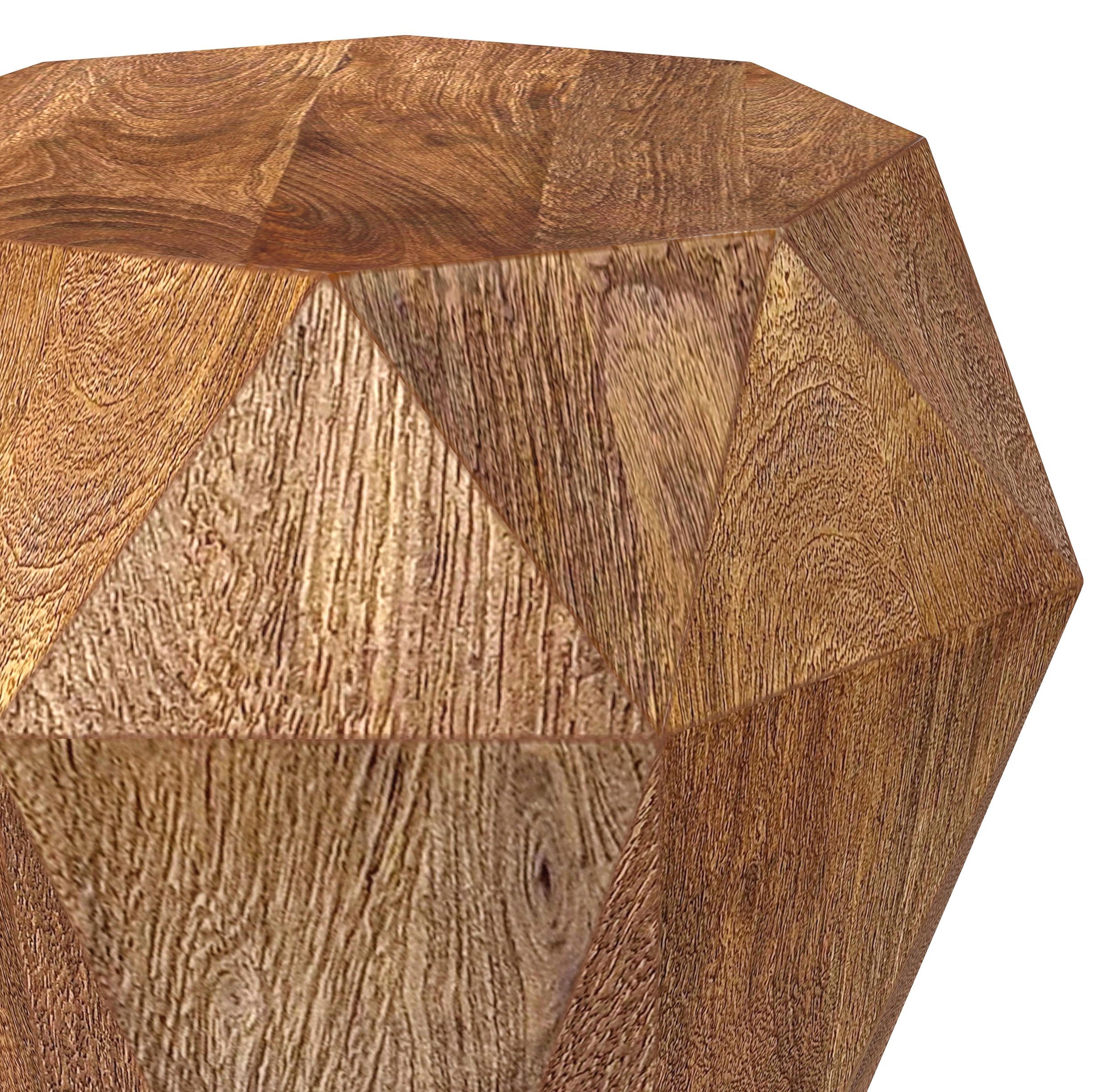 Jacinto Octagonal Solid Wood Side Table