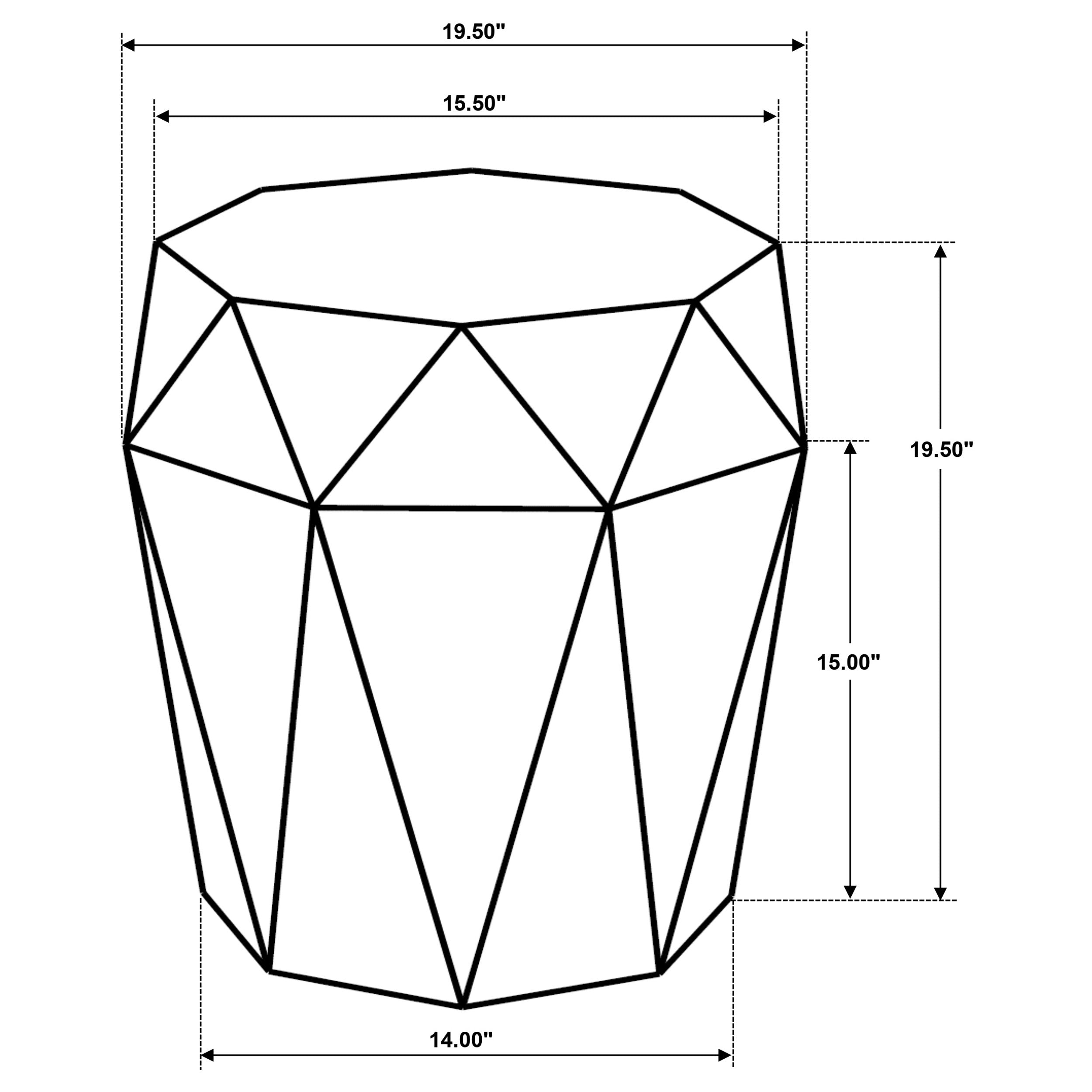 Jacinto Octagonal Solid Wood Side Table