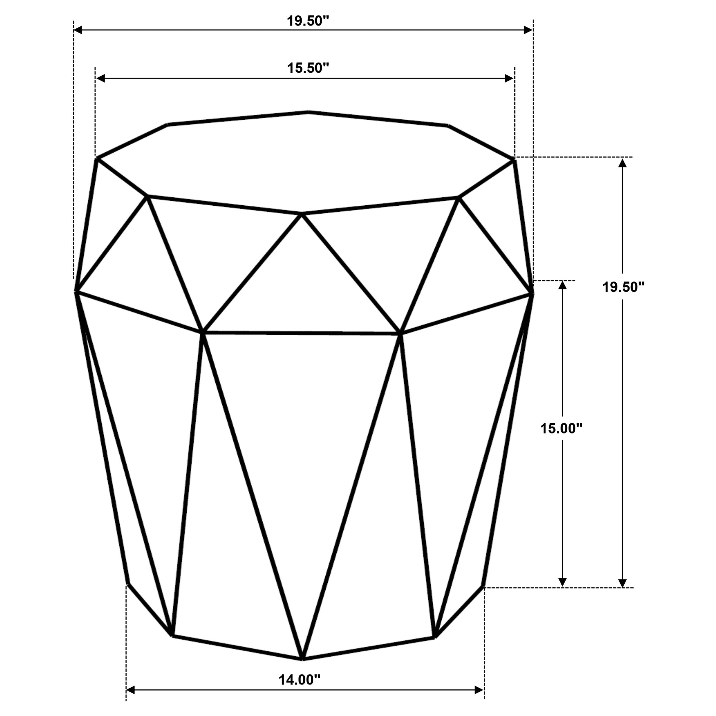 Jacinto Octagonal Solid Wood Side Table