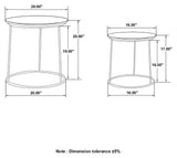 Loannis 2-piece Round Mango Wood Nesting Table Matte Black