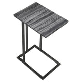 Vicente Marble Top C-Shaped Sofa Side Table