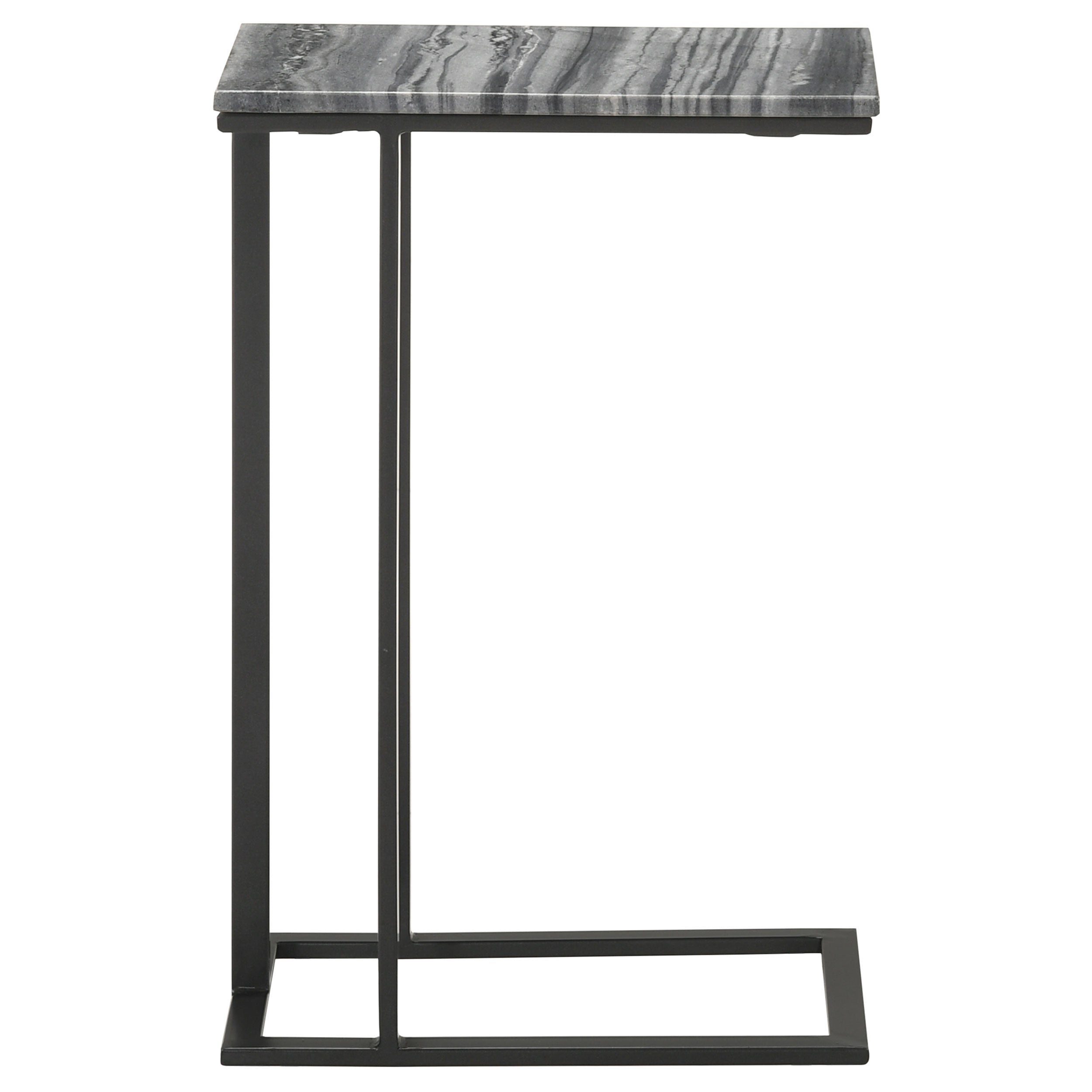Vicente Marble Top C-Shaped Sofa Side Table