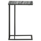 Vicente Marble Top C-Shaped Sofa Side Table