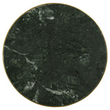 Eliska Round Green Marble Top Accent Side Table Antique Gold