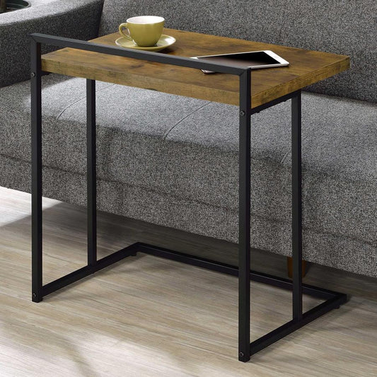 Dani Rectangular C-Shaped Sofa Side Table High Gloss