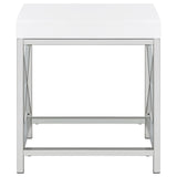 Eliza Vanity Set with Lighting & Stool White and Chrome