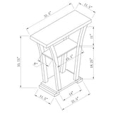 Evanna 2-shelf Engineered Wood Console Table Cappuccino