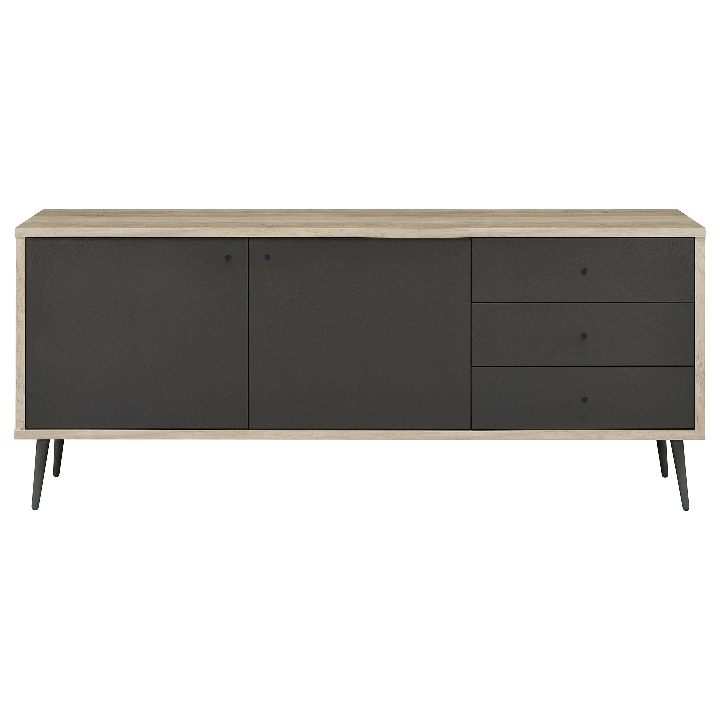 Maeve 2-door Engineered Wood Cabinet Antique Pine and Grey