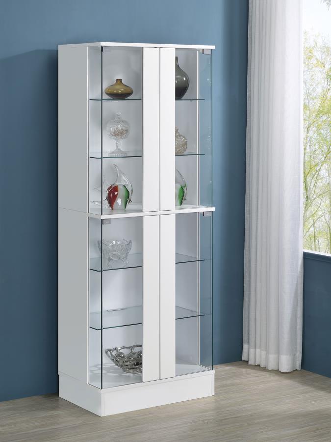 Cabra 4-door LED Curio Display Cabinet High Gloss