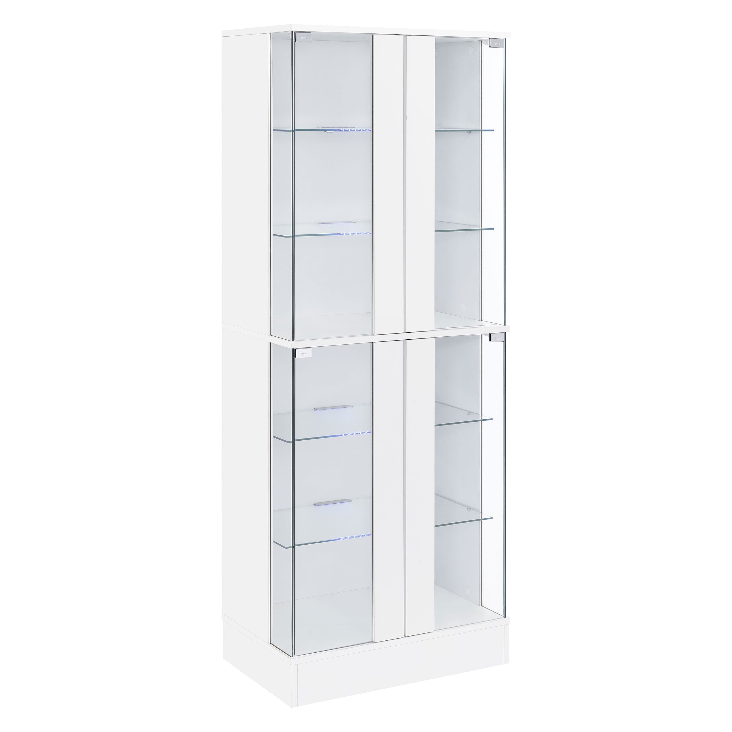 Cabra 4-door LED Curio Display Cabinet High Gloss