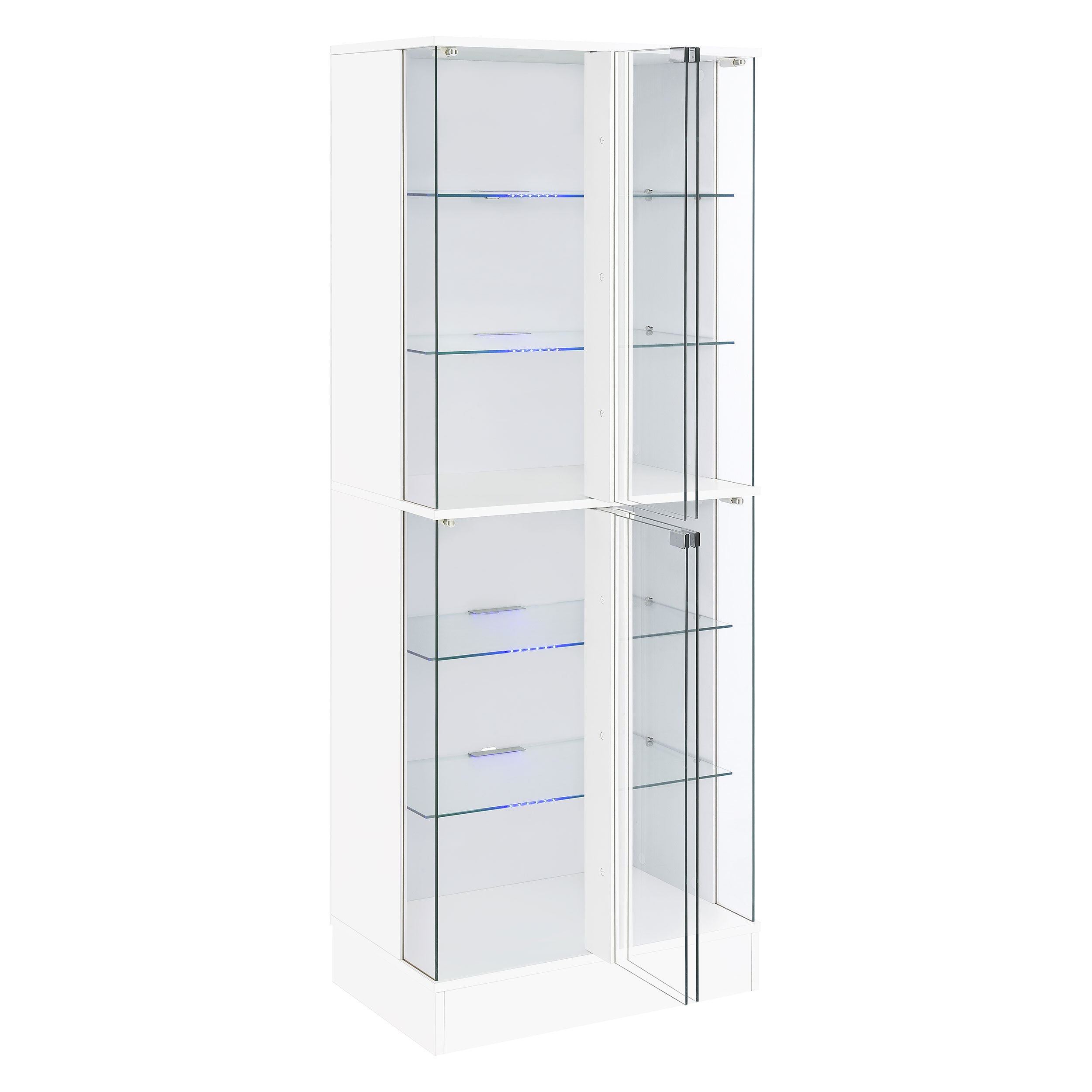 Cabra 4-door LED Curio Display Cabinet High Gloss