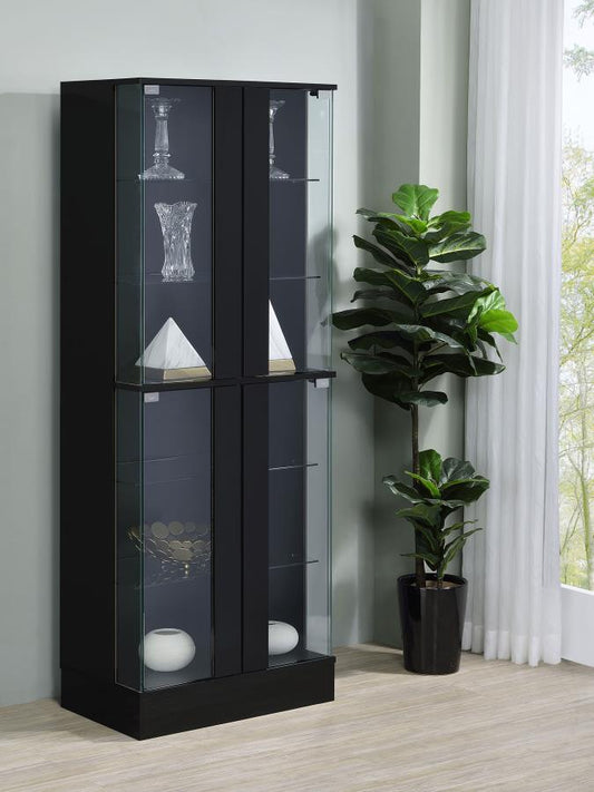 Cabra 4-door LED Curio Display Cabinet High Gloss