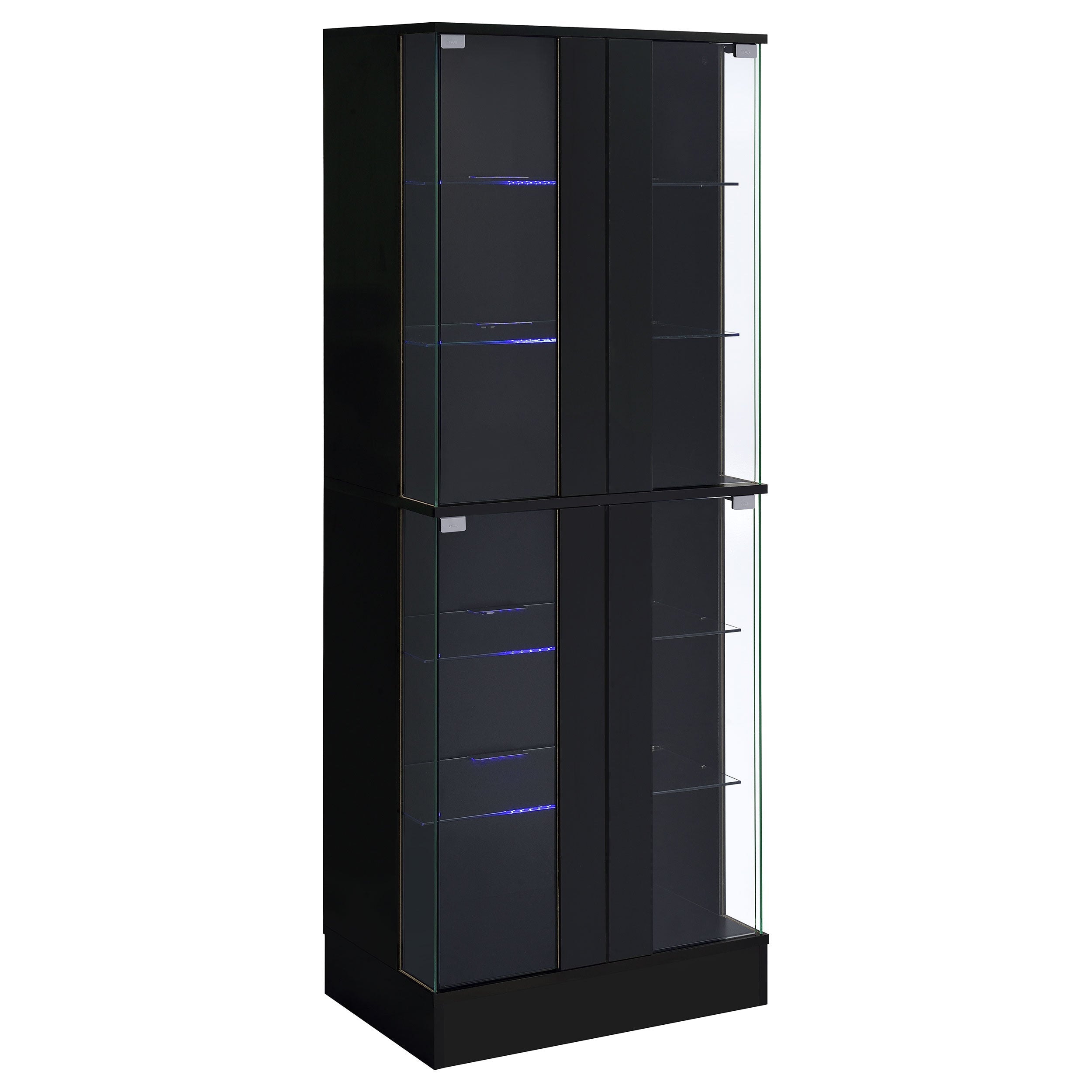 Cabra 4-door LED Curio Display Cabinet High Gloss