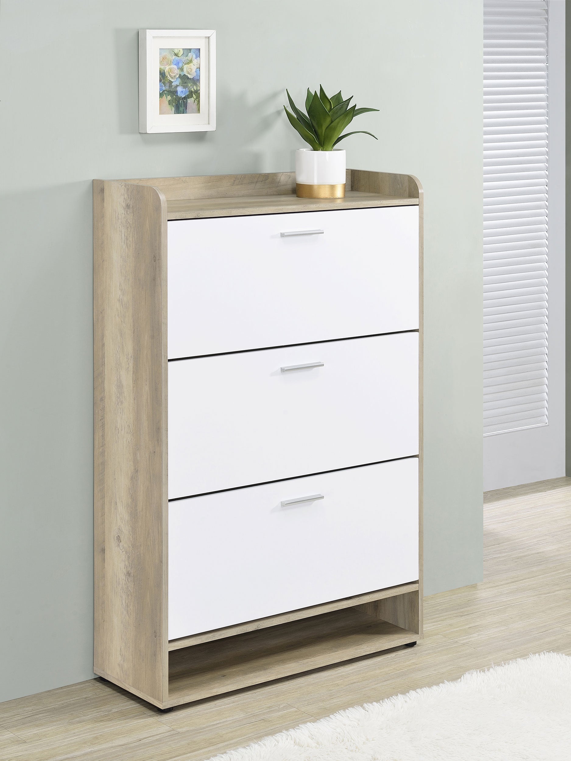 Denia 3-tier Engineered Wood Shoe Cabinet