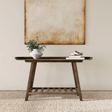 Ornelas 46-inch Console Table with Slatted Shelf Mango Brown